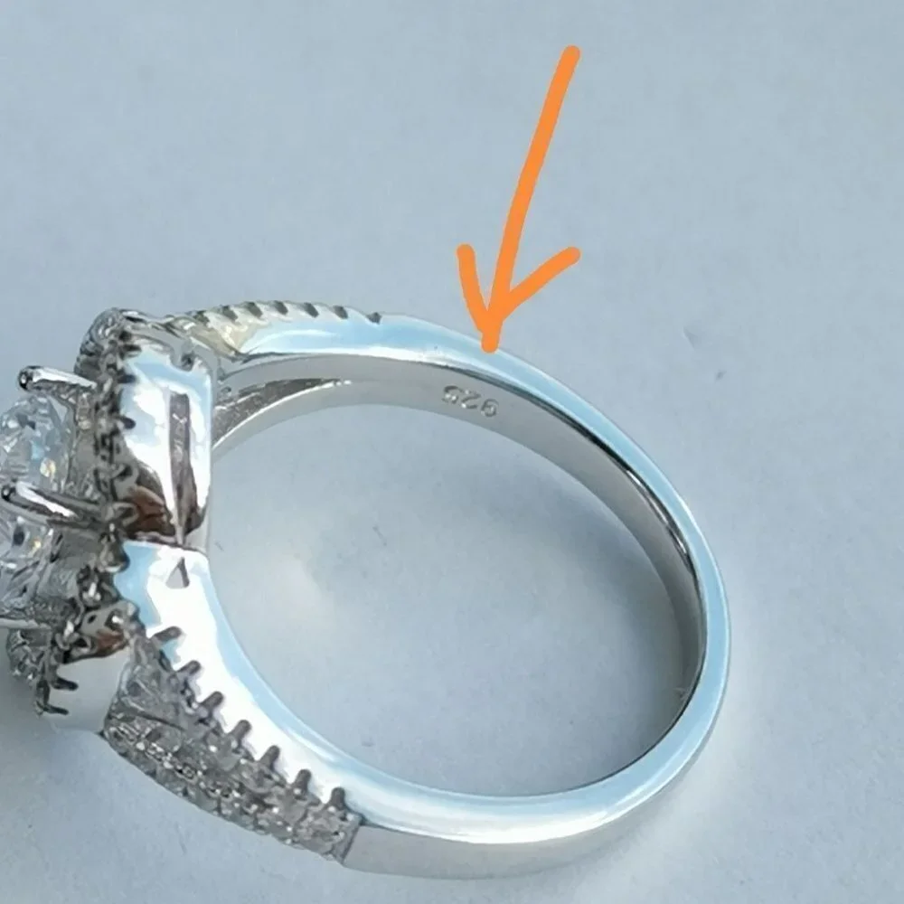 NEW Sterling Silver Clover CZ ring size 6